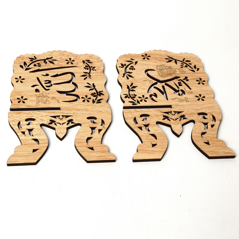 Stalak za knjige Wood Eid Festival Home Decor Hollow Design pribor za pisanje