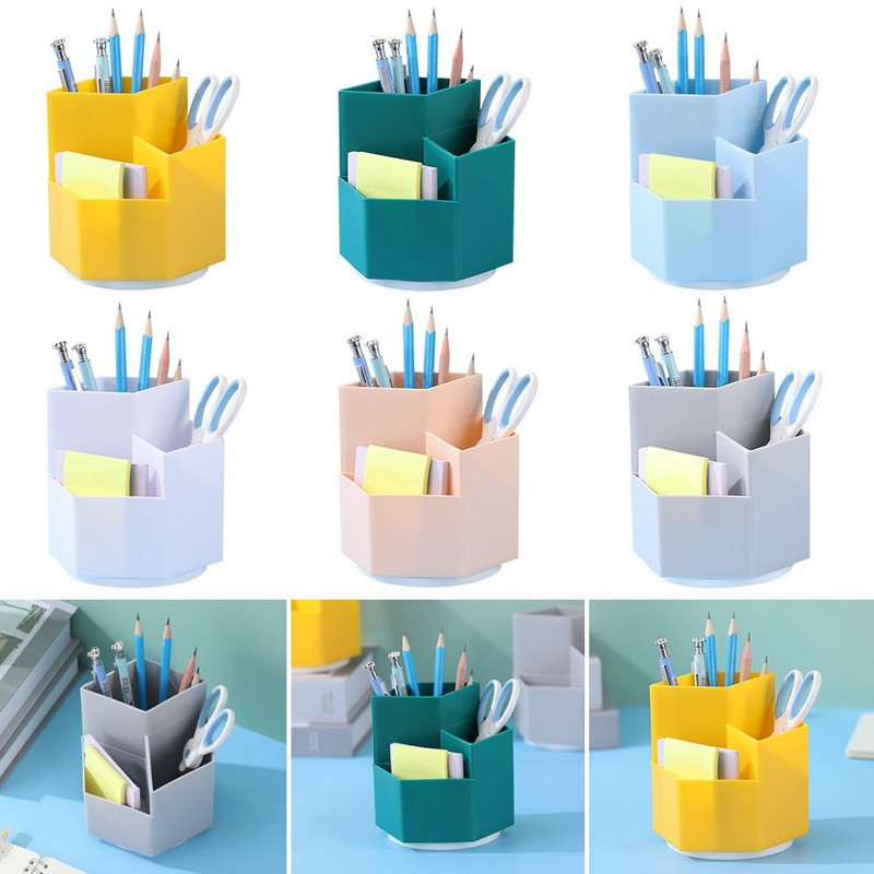 Hot Sale Rotary Creative Multifunktsionaalne salvestuskarp kirjatarvete ümbris lauaarvuti organiseerija pliiatsihoidja