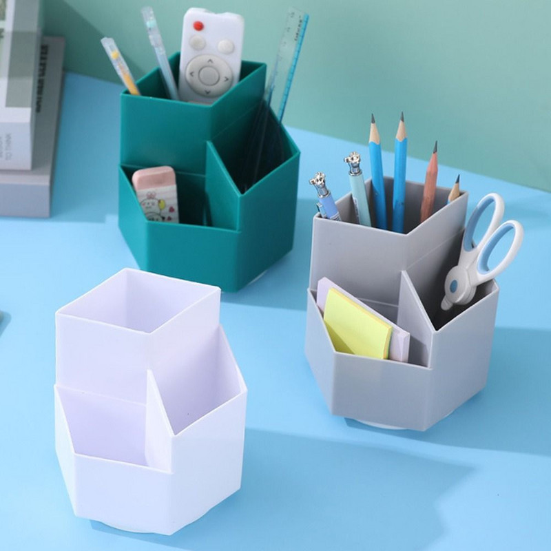 Hot Sale Rotary Creative Multifunktsionaalne salvestuskarp kirjatarvete ümbris lauaarvuti organiseerija pliiatsihoidja