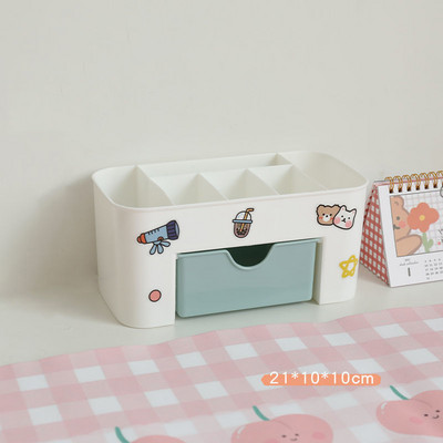 Plastični organizator šminke Kutija za pohranu četkica za šminku s ladicom Kutija za pohranu na štapiće s vatom Escritori Organizador De Maquillaje