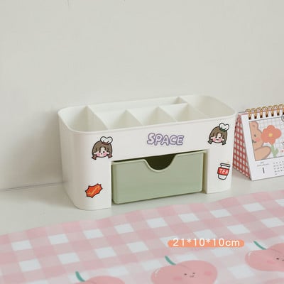 Plastični organizator šminke Kutija za pohranu četkica za šminku s ladicom Kutija za pohranu na štapiće s vatom Escritori Organizador De Maquillaje