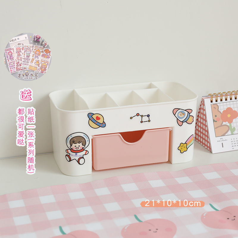 Plastični organizator šminke Kutija za pohranu četkica za šminku s ladicom Kutija za pohranu na štapiće s vatom Escritori Organizador De Maquillaje