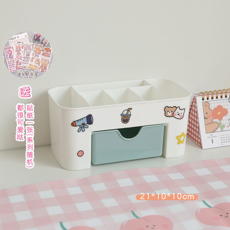 Plastični organizator šminke Kutija za pohranu četkica za šminku s ladicom Kutija za pohranu na štapiće s vatom Escritori Organizador De Maquillaje