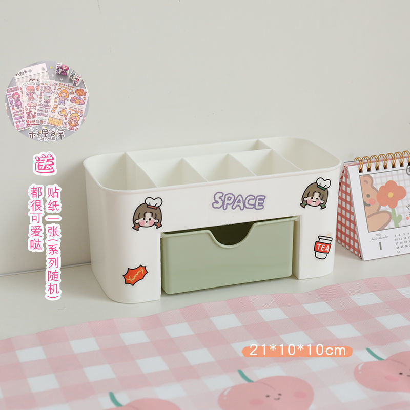 Plastični organizator šminke Kutija za pohranu četkica za šminku s ladicom Kutija za pohranu na štapiće s vatom Escritori Organizador De Maquillaje