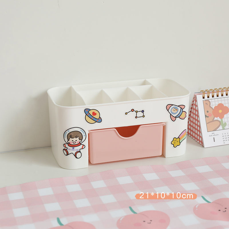 Plastični organizator šminke Kutija za pohranu četkica za šminku s ladicom Kutija za pohranu na štapiće s vatom Escritori Organizador De Maquillaje