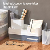 Sandėliavimo rašiklio laikiklis Stalinis raštinės reikmenys Daugiafunkciniai skyriai Tvarkyklės Kosmetika Ženkliuko dėklas bendrabutyje baltas