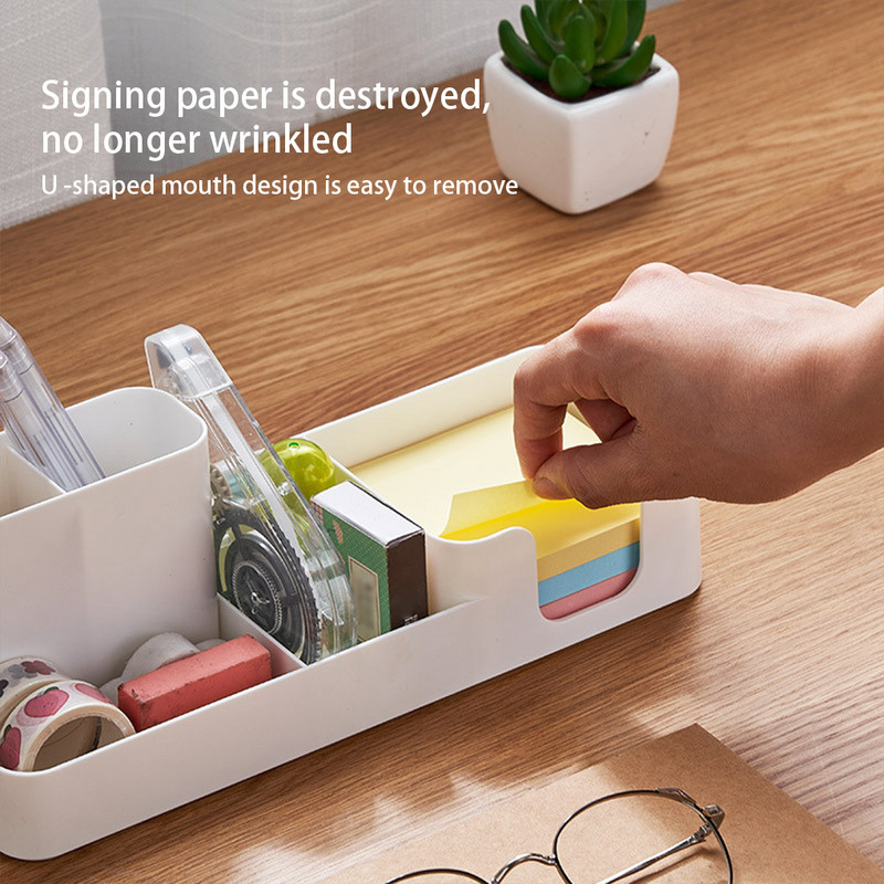 Sandėliavimo rašiklio laikiklis Stalinis raštinės reikmenys Daugiafunkciniai skyriai Tvarkyklės Kosmetika Ženkliuko dėklas bendrabutyje baltas