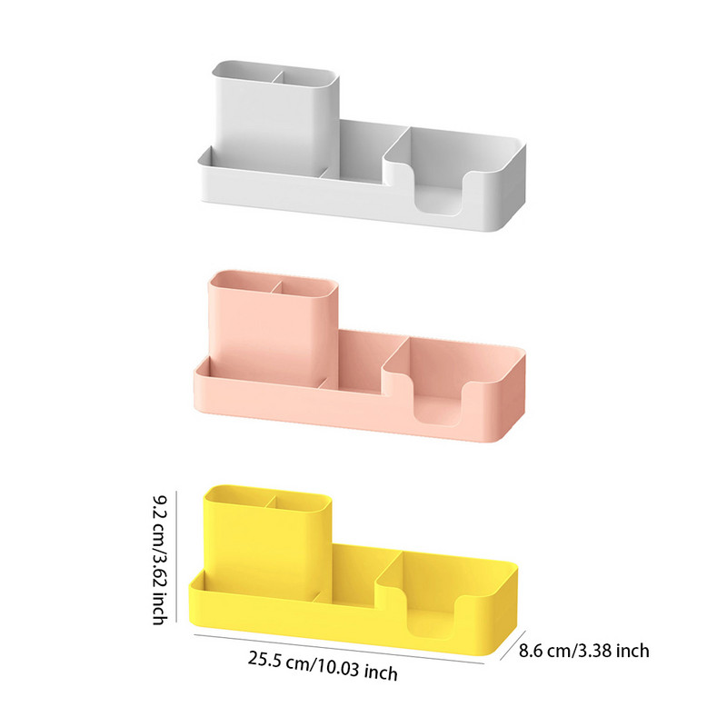 Sandėliavimo rašiklio laikiklis Stalinis raštinės reikmenys Daugiafunkciniai skyriai Tvarkyklės Kosmetika Ženkliuko dėklas bendrabutyje baltas