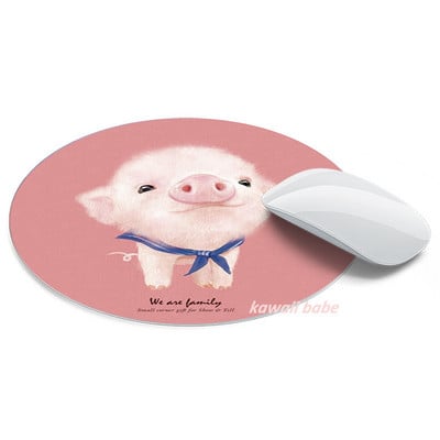 1kom slatka podloga za miš mali okrugli veliki jastuk prijenosni uredski kućni prirodni protuklizni gumeni podloga za miš