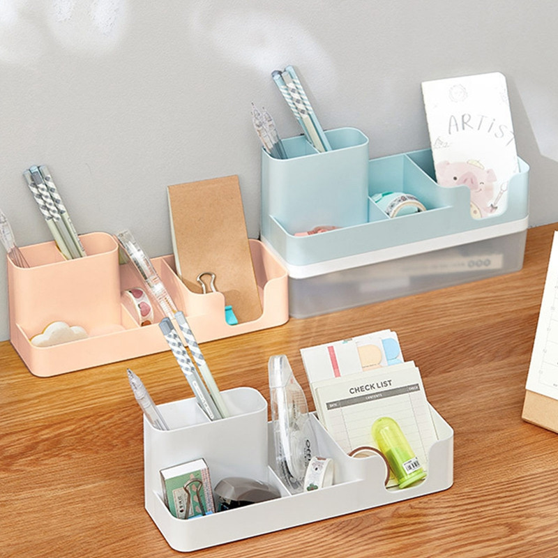 5 pojaseva Držač za olovke velikog kapaciteta Kutija za pohranu Stolni organizator Višenamjenska knjiga Olovka Kutija za pohranu kozmetike Pisac