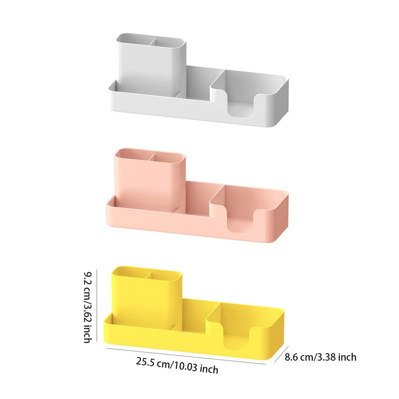 Loominguliselt hoidev pliiatsihoidja kirjatarbed suure mahutavusega kuvari korraldaja Kosmeetika lauapealne märgiümbris kontori valge