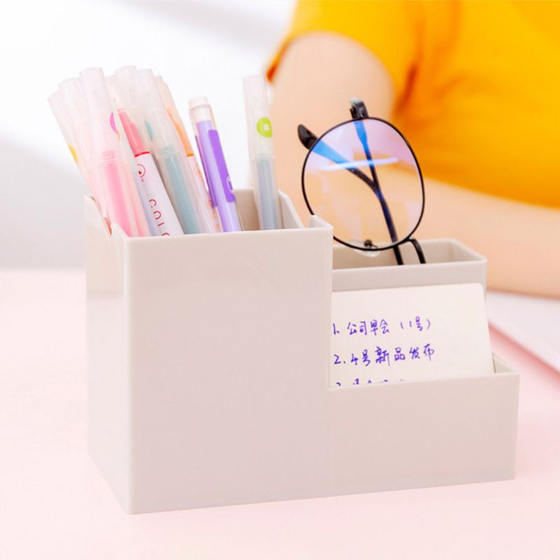 Stolni držač za olovke Organizator Višenamjenski spremnik za pisaći pribor Za pohranu kozmetike Stalak za alate za šminku Školsko uredsko posuđe
