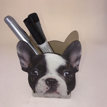 Πολυλειτουργικό DIY θήκη για στυλό προσομοίωσης σκυλιών Μαθητές Χαριτωμένα ξύλινα αξεσουάρ επιφάνειας εργασίας Βαρέλια γραφικής ύλης Κουτί αποθήκευσης