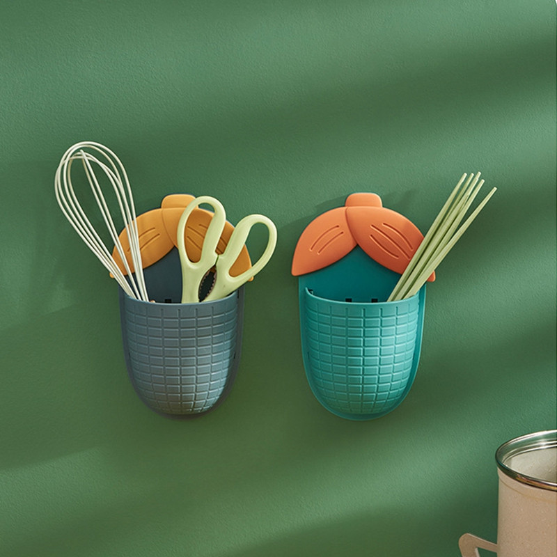 Kukurūzų laikymo lentyna Vonios sieninė laikymo lentyna Nemokama Punch Virtuvė Biuro stalas Rašiklio laikiklis Pieštukų laikymo indas