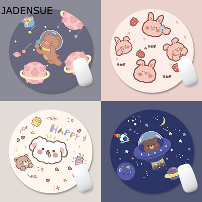 22x22cm aranyos egérpad asztallap Kawaii íróasztal szőnyeg Számítógép billentyűzet Laptop egér szőnyeg kerek irodai kiegészítők lakberendezés
