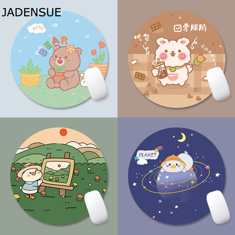 22x22 cm Cute Mouse Pad Deskpad Kawaii Πατάκια γραφείου γραφής Πληκτρολόγιο υπολογιστή Πληκτρολόγιο φορητού υπολογιστή Ποντίκι Στρογγυλό Αξεσουάρ γραφείου Διακόσμηση σπιτιού