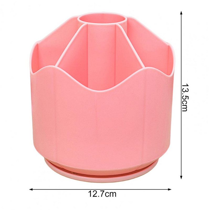 Držač za olovke, rotirajući za 360 stupnjeva, 6 mreža, višenamjenski plastični pribor za pisanje, stolni organizator za olovke, uredski pribor za kućnu školu