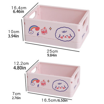 Сладко момиче Сгъваема кутия за съхранение Настолна ученическа маса Кошница за съхранение на канцеларски материали Кошница за съхранение на козметика