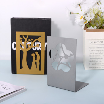 1Pc Stylish Premium Metal Bookends Creative Hollow-out Art Landmark Book Stands Creative Gift Αντιολισθητικά Bookends Υποστήριξη βιβλίων