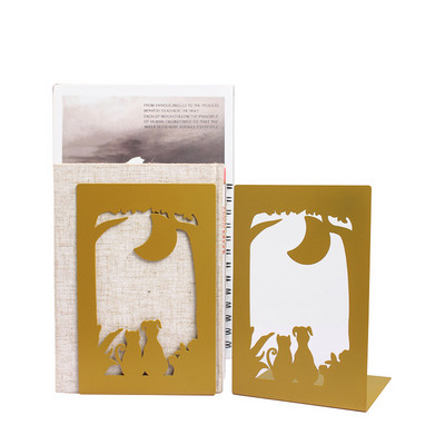 1 vnt. stilingi aukščiausios kokybės metaliniai knygų stovai, kūrybingi, tuščiaviduriai meniniai knygų stovai, kūrybingi dovanų neslystantys knygų laikikliai