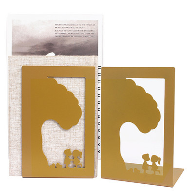 1 vnt. stilingi aukščiausios kokybės metaliniai knygų stovai, kūrybingi, tuščiaviduriai meniniai knygų stovai, kūrybingi dovanų neslystantys knygų laikikliai