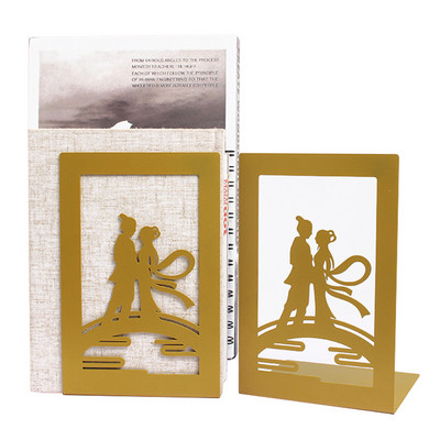 1 vnt. stilingi aukščiausios kokybės metaliniai knygų stovai, kūrybingi, tuščiaviduriai meniniai knygų stovai, kūrybingi dovanų neslystantys knygų laikikliai