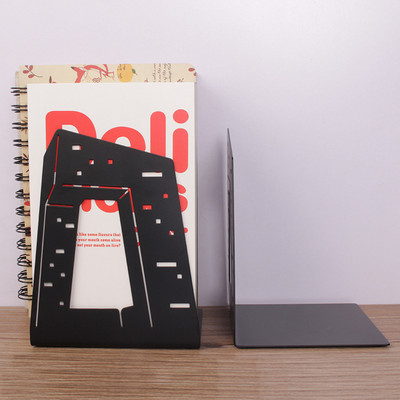 1 vnt. stilingi aukščiausios kokybės metaliniai knygų stovai, kūrybingi, tuščiaviduriai meniniai knygų stovai, kūrybingi dovanų neslystantys knygų laikikliai