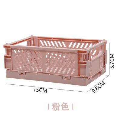 Mini sklopiva plastična kutija za pohranu Student Stolni organizator Ručni račun Traka za papirna sredstva Proizvodi za njegu kože Mala košara za pohranu