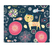 Mouse Pad cu margine de blocare de desene animate Mousepad pentru jocuri pe computer Cute Girl Cat Pad din cauciuc natural Covoraș de masă Tastatură mouse 21x26cm