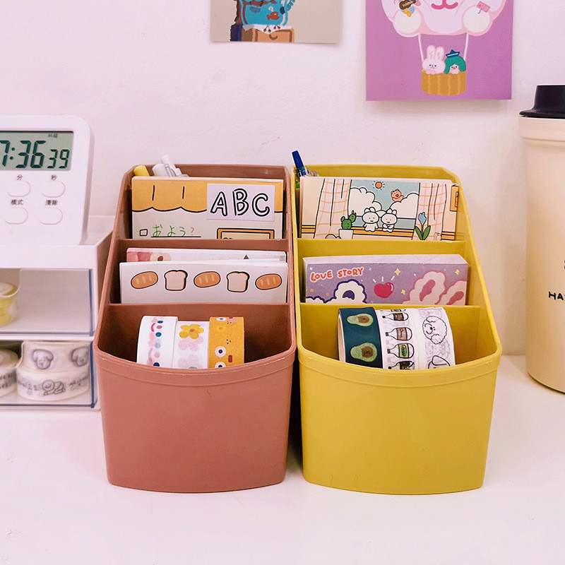 Kawaii stalo transformacija Korėjietiška darbalaukio laikymo dėžutė pieštukų laikiklis makiažo šepetėlių laikymo stovas biuro reikmenų organizatorius
