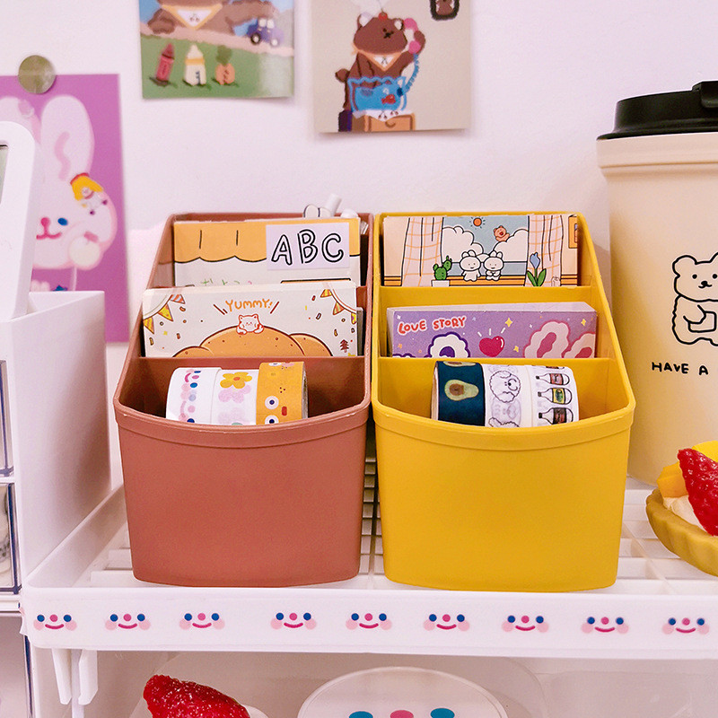 Kawaii stalo transformacija Korėjietiška darbalaukio laikymo dėžutė pieštukų laikiklis makiažo šepetėlių laikymo stovas biuro reikmenų organizatorius
