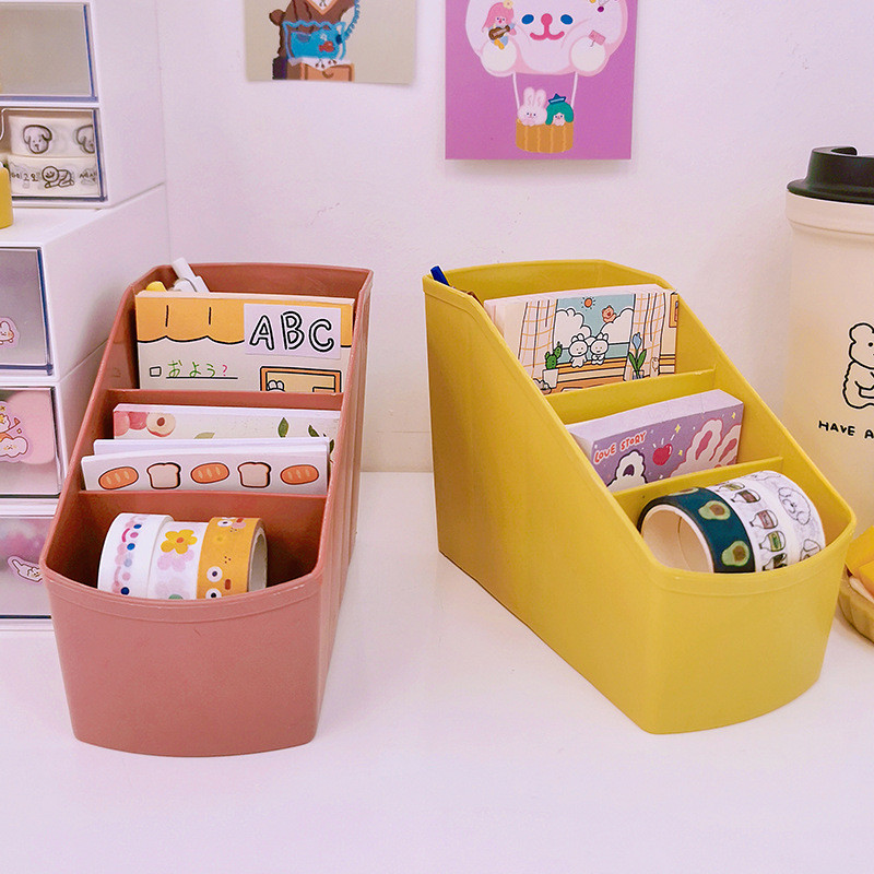 Kawaii stalo transformacija Korėjietiška darbalaukio laikymo dėžutė pieštukų laikiklis makiažo šepetėlių laikymo stovas biuro reikmenų organizatorius