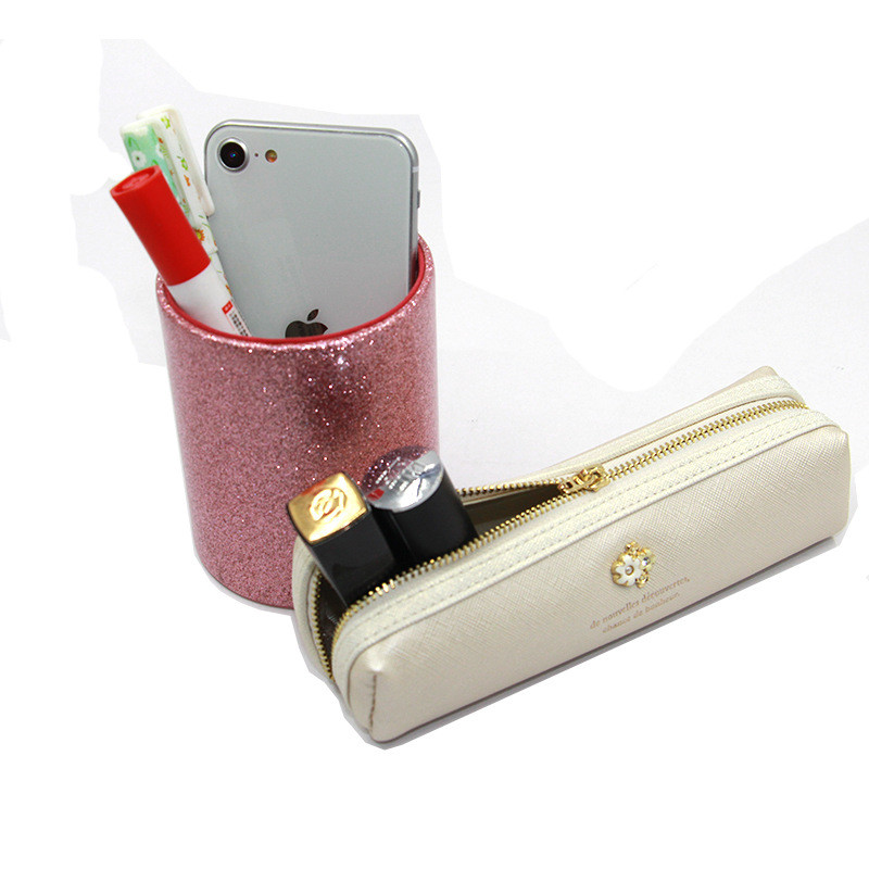 PU kožni držač za olovke Stalak za kistove u boji Kutija za pohranu pisaćih olovki Višenamjenski držač za olovke za šminkanje Stolni organizator