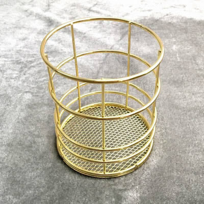 1 KOM Željezni držač za olovke Ružičasto zlato, zlatni držač za olovke Okrugli mrežasti držač za olovke Organizator za čaše za ured, dom, školu, pribor za pisanje