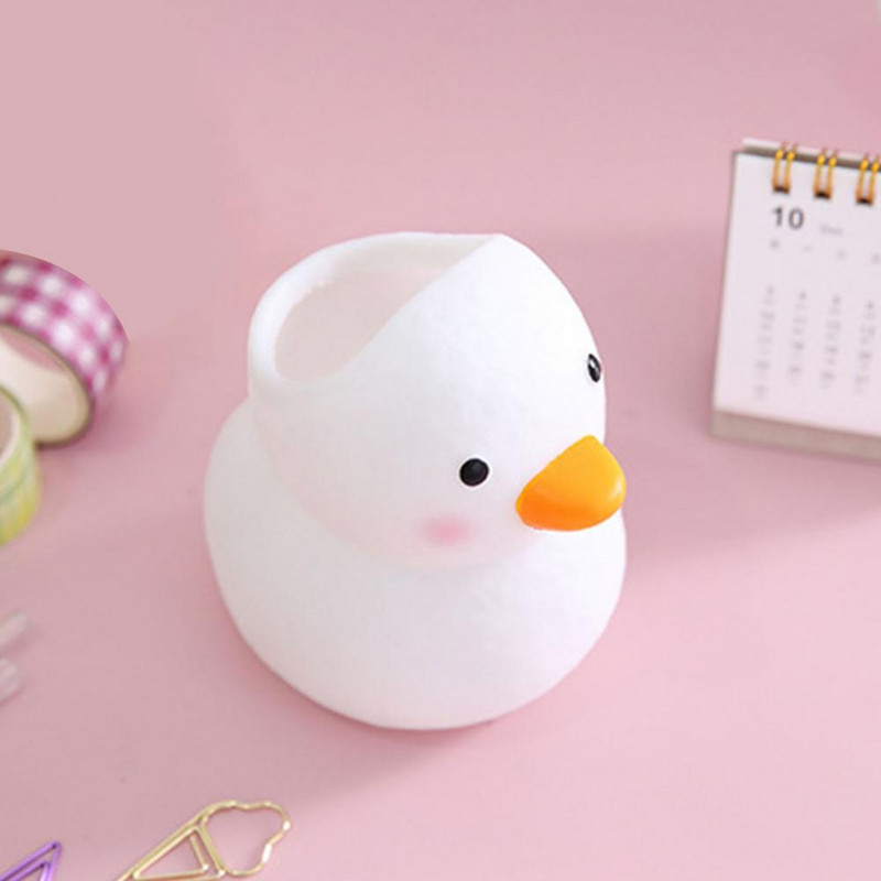 Držač olovke u obliku patke, otporan na pad, plastični kistovi za šminku, pernica za ured