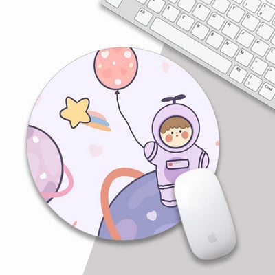 Podloga za miša Kawaii Okrugla Celestial mekana podloga za igrice Kapa za računala Podloga za stolne podloge Neklizajuća Rubbe PC Vodootporna podloga za uredski miš 22 cm