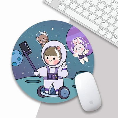Podloga za miša Kawaii Okrugla Celestial mekana podloga za igrice Kapa za računala Podloga za stolne podloge Neklizajuća Rubbe PC Vodootporna podloga za uredski miš 22 cm