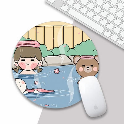 Podloga za miša Kawaii Okrugla Celestial mekana podloga za igrice Kapa za računala Podloga za stolne podloge Neklizajuća Rubbe PC Vodootporna podloga za uredski miš 22 cm
