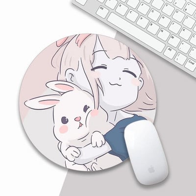 Podloga za miša Kawaii Okrugla Celestial mekana podloga za igrice Kapa za računala Podloga za stolne podloge Neklizajuća Rubbe PC Vodootporna podloga za uredski miš 22 cm