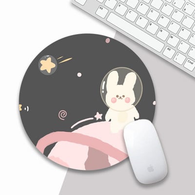 Podloga za miša Kawaii Okrugla Celestial mekana podloga za igrice Kapa za računala Podloga za stolne podloge Neklizajuća Rubbe PC Vodootporna podloga za uredski miš 22 cm