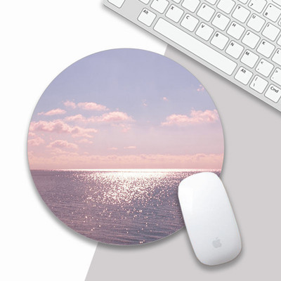 Podloga za miša Kawaii Okrugla Celestial mekana podloga za igrice Kapa za računala Podloga za stolne podloge Neklizajuća Rubbe PC Vodootporna podloga za uredski miš 22 cm