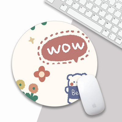 Podloga za miša Kawaii Okrugla Celestial mekana podloga za igrice Kapa za računala Podloga za stolne podloge Neklizajuća Rubbe PC Vodootporna podloga za uredski miš 22 cm