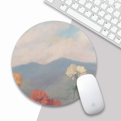Podloga za miša Kawaii Okrugla Celestial mekana podloga za igrice Kapa za računala Podloga za stolne podloge Neklizajuća Rubbe PC Vodootporna podloga za uredski miš 22 cm
