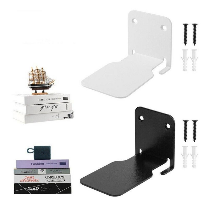 Raft de cărți suspendat ascuns simplu, din oțel inoxidabil, pentru depozitare pentru birou, pentru dormitor, pentru fundal pentru sufragerie.