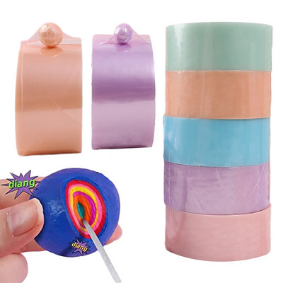 Цветна лепкава лента с топка Направи си сам играчка за декомпресия Sticky Tape Образователна играчка за деца Възрастни Игра за релакс Подарък Самозалепваща се лента