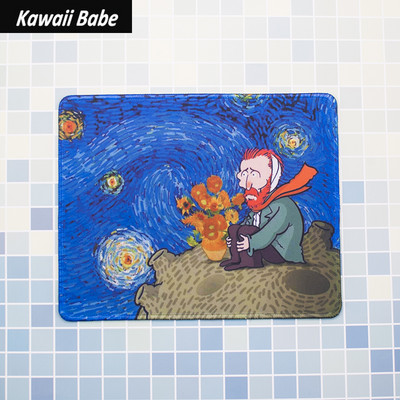 Prekrasna kawaii slatka podloga za miša Van Gogh Veliki podlošci za stol Vodootporni uredski ukrasi za dom Podloga za šalice Protuklizna soba za djevojčice i dječake