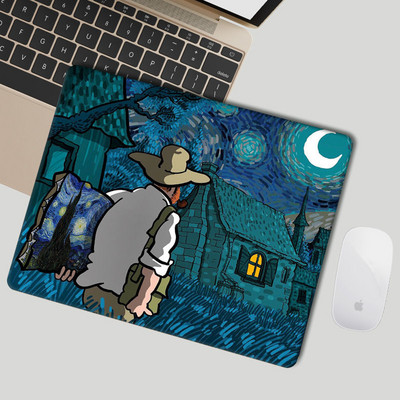 Prekrasna kawaii slatka podloga za miša Van Gogh Veliki podlošci za stol Vodootporni uredski ukrasi za dom Podloga za šalice Protuklizna soba za djevojčice i dječake
