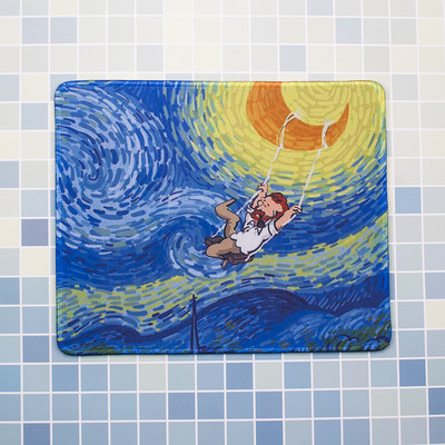 Prekrasna kawaii slatka podloga za miša Van Gogh Veliki podlošci za stol Vodootporni uredski ukrasi za dom Podloga za šalice Protuklizna soba za djevojčice i dječake