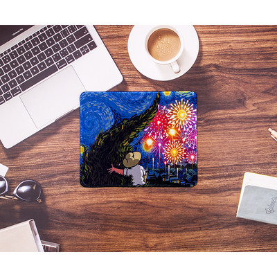 Prekrasna kawaii slatka podloga za miša Van Gogh Veliki podlošci za stol Vodootporni uredski ukrasi za dom Podloga za šalice Protuklizna soba za djevojčice i dječake
