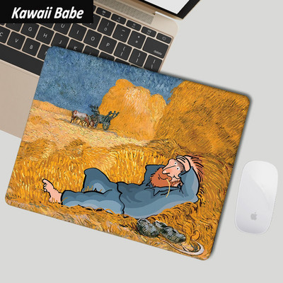 Prekrasna kawaii slatka podloga za miša Van Gogh Veliki podlošci za stol Vodootporni uredski ukrasi za dom Podloga za šalice Protuklizna soba za djevojčice i dječake